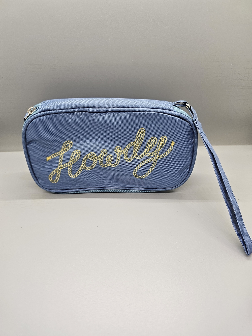 Blue 'Howdy' Wristlet Pouch - Unbranded